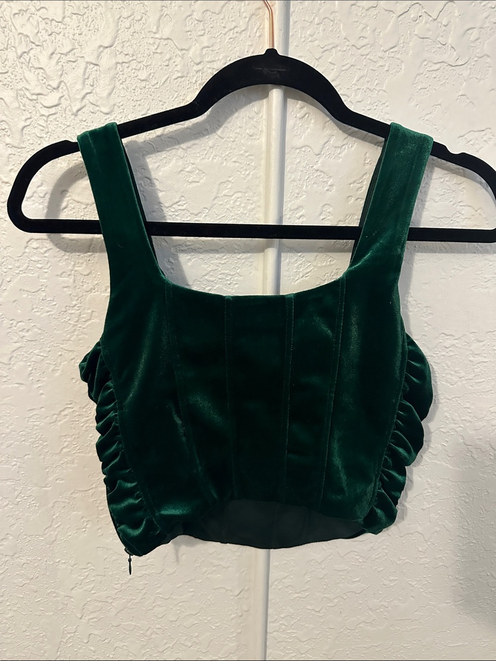 House of Harlow 1960 Green Velvet Cropped Tank Size XS - Picture 4 of 4